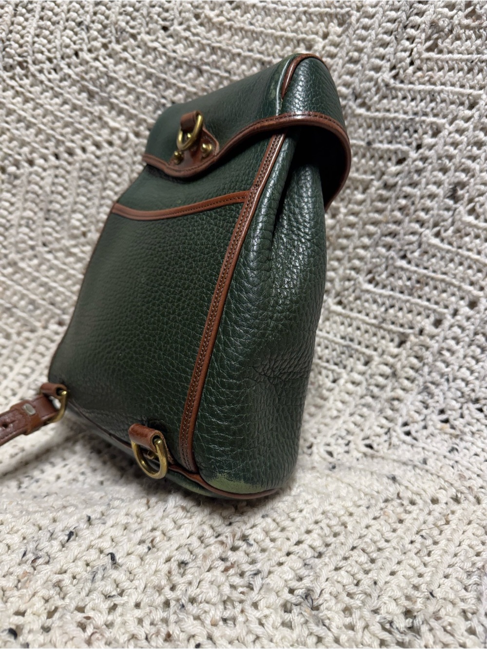 Vintage Dooney & Bourke Ivy Green Tassel Backpack - Picture 11 of 13